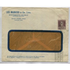ARGENTINA ENTERO POSTAL SOB-83 SOBRE CON PUBLICIDAD IMPRESOS EN CASA DE MONEDA CIRCULADO, LUIS MAGNASCO SIN LOGOTIPO DE LA EMPRESA MUY RARO NO CATALOGADO